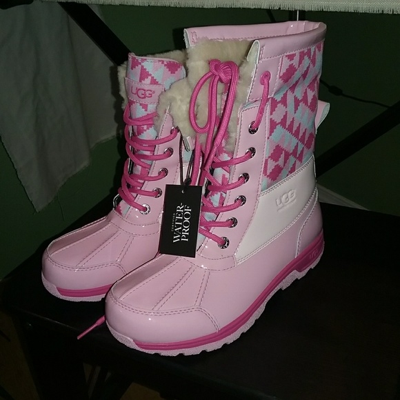 UGG Kids Butte II Patent Truckee Snow Boot Sz4 - Picture 8 of 8